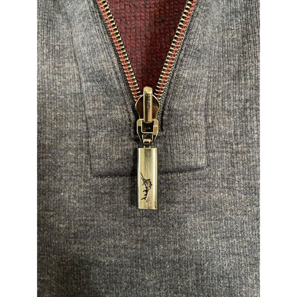 New Tommy Bahama Flipsider Half Zip Island Navy Heather Sweater Pullover Sz M - Picture 5 of 6